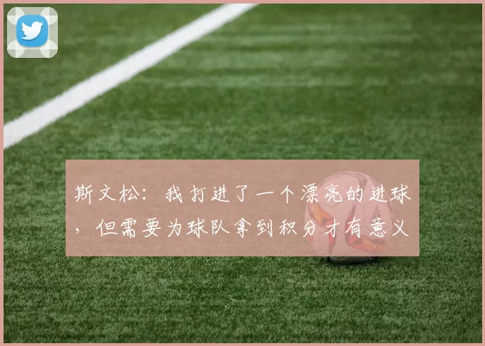 斯文松：我打进了一个漂亮的进球，但需要为球队拿到积分才有意义